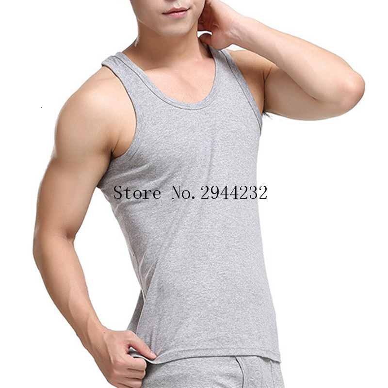 Men's Tank Tops Men Casual Tank Top Cotton Tank tops Sleeveless Tees Black White Gray Tanks Undershirt Quick Dry Boys Vest For Male Tanktop 23042