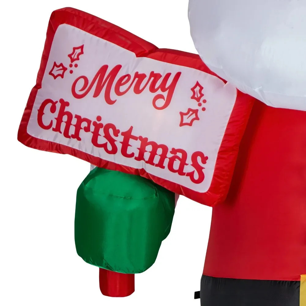 Christmas Decorations Inflatable Decoration Outdoor Inflatables 10 Foot Santa With Merry Sign 2024 Ornaments 231121