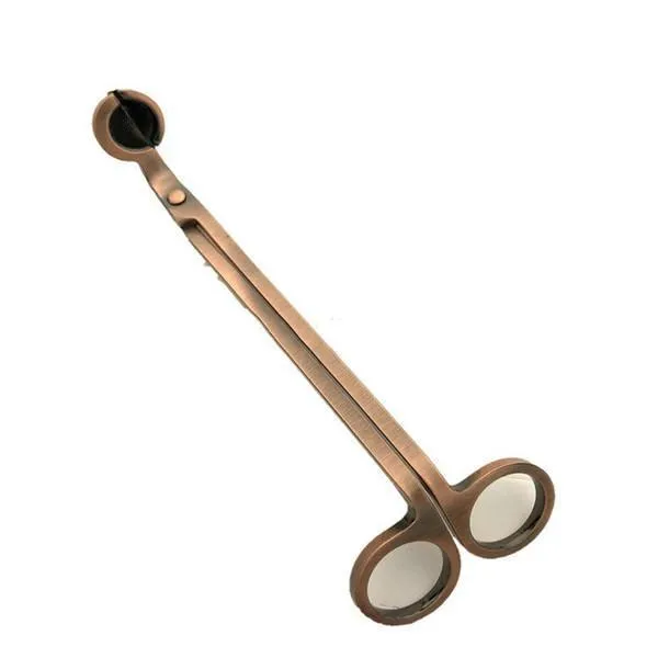 DHL Stainless Steel Snuffers Rose Gold Scissors Candle Wick Trimmer Oil Lamp Trim scissor Cutter FY4380 1122