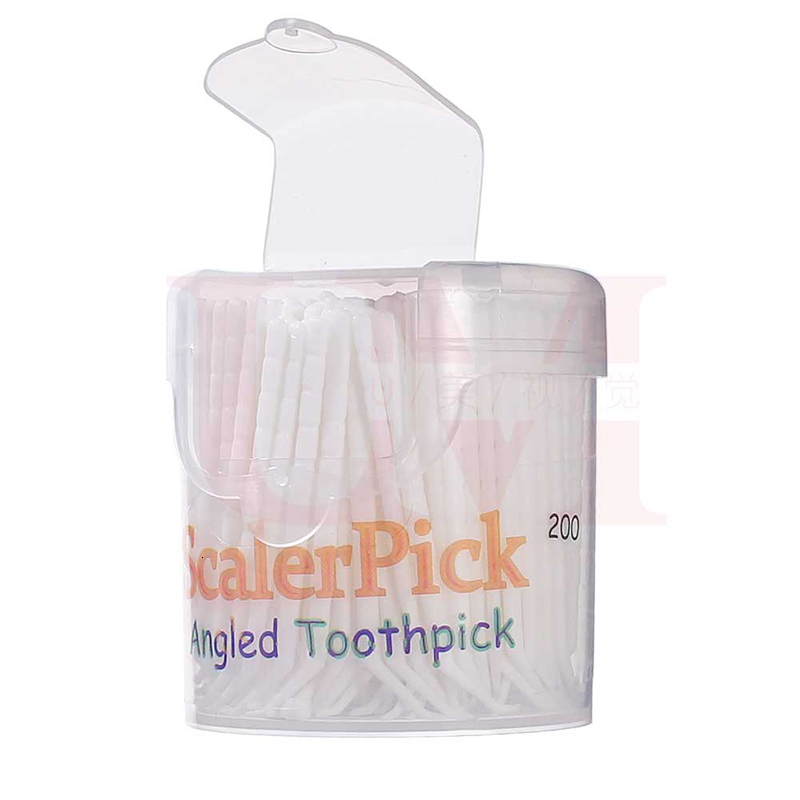 Dental Floss Angled toothpick pick White Plastic Household Teeth Cleaning Curved Hook 2 Bottle 230421