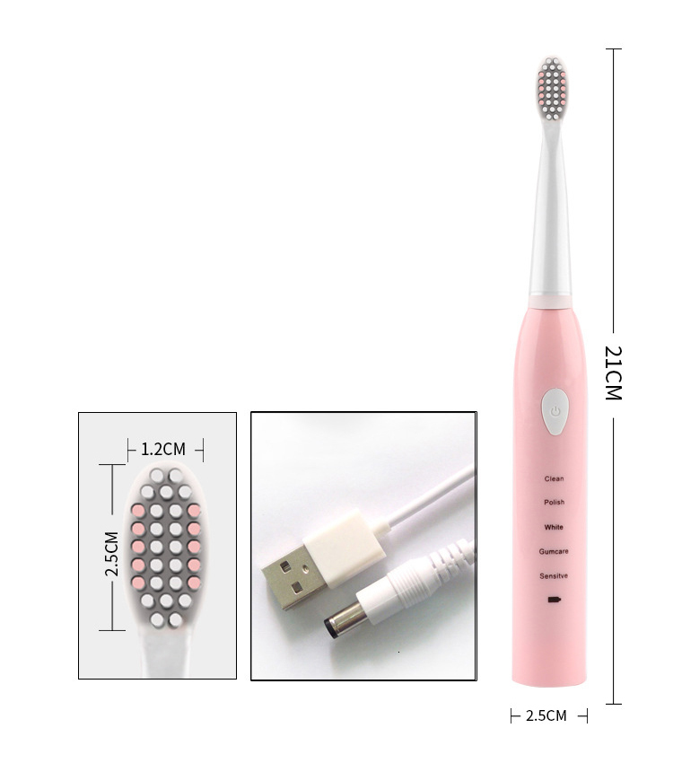 Toothbrush Electric Powerful Ultrasonic Sonic USB Charge Rechargeable Tooth Washable Electronic Whitening Teeth Brush DropShip 230421