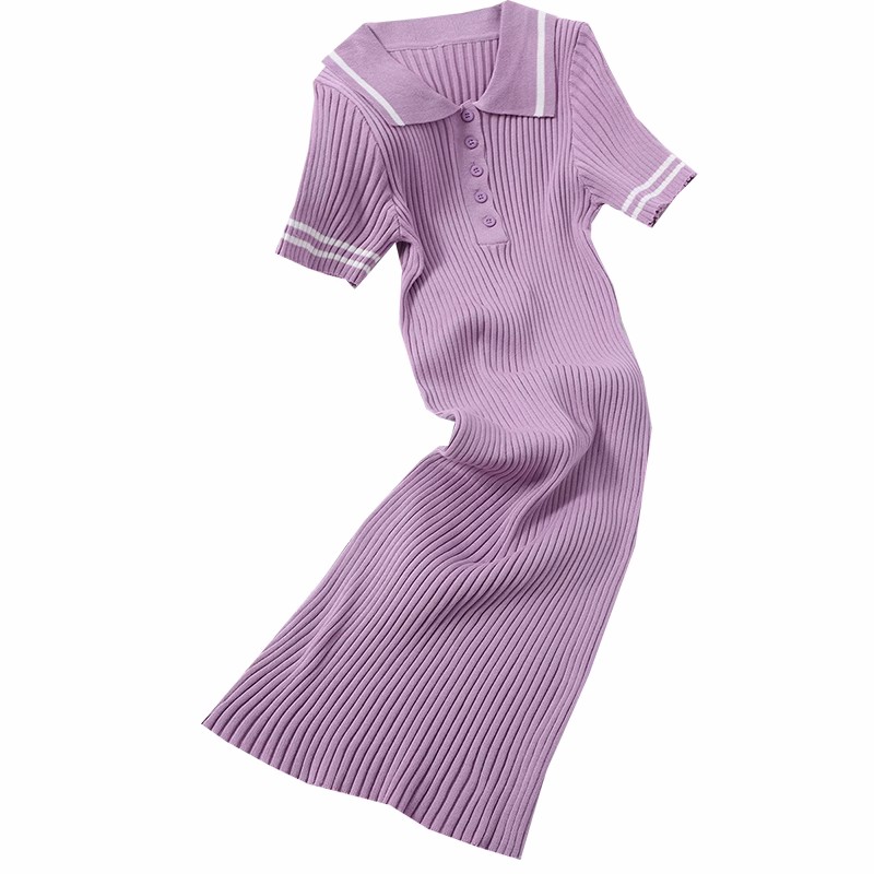 Womens casual dresses turn down collar color block short sleve bodycon tunic knitted short dress sexy vestidos