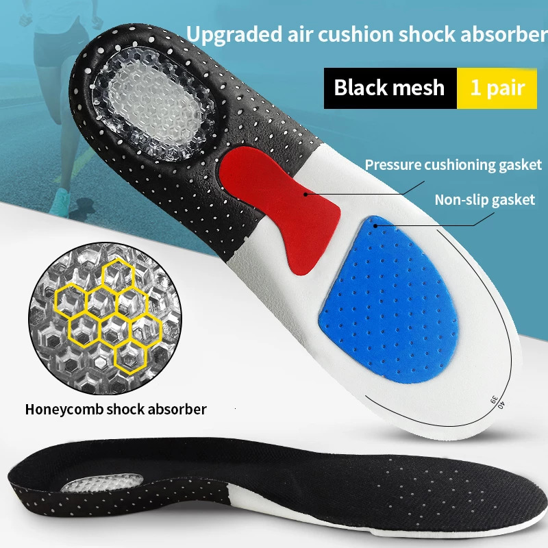 Shoe Parts Accessories Silicone Sport Insoles Ortic Arch Support Pad Running Gel Men Women Breathable Cushion 230421