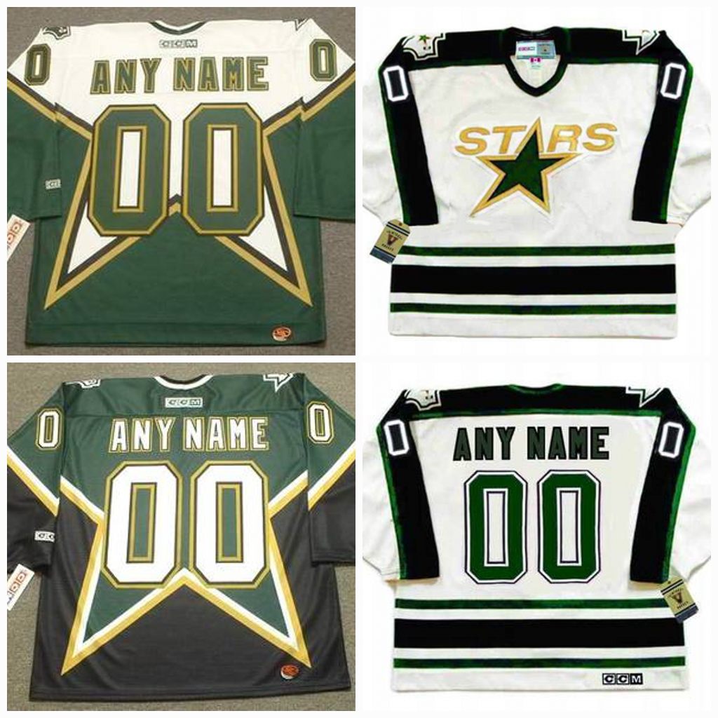 Dallas 1990's Stars double stitched hockey custom jersey custom any number and any name fast shipping, White 1990's
Dallas 1990's Stars double stitched hockey custom jersey custom any number and any name fast shipping, White 1990's