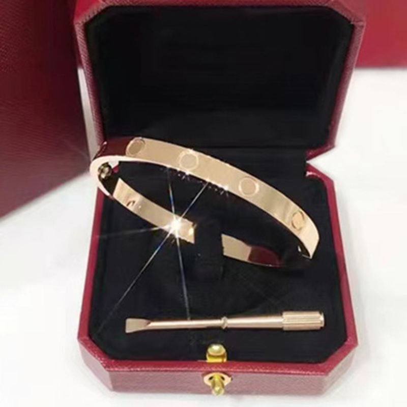 Love Womens Mens Bangle Screw Bracelets Luxury Designer Bracelet Titanium Steel Material 16cm 19cm Accessories Fashion Bracelet Christmas Gift Valentine's Day
Love Womens Mens Bangle Screw Bracelets Luxury Designer Bracelet Titanium Steel Material 16cm 19cm Accessories Fashion Bracelet Christmas Gift Valentine's Day