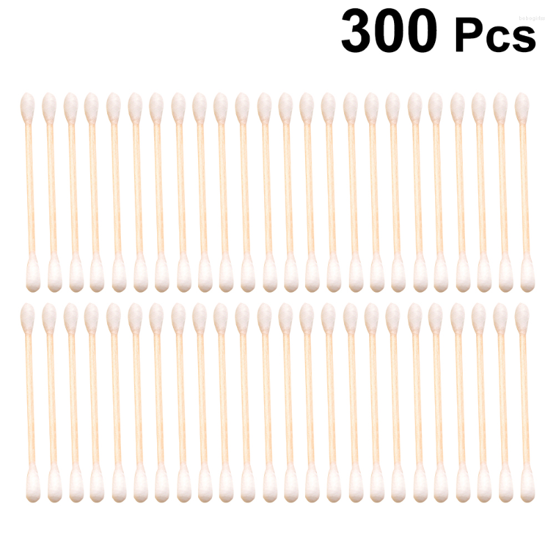 Makeup Sponges 300 PCS Cotton Applicator Baby Swabs Double Heads Remover