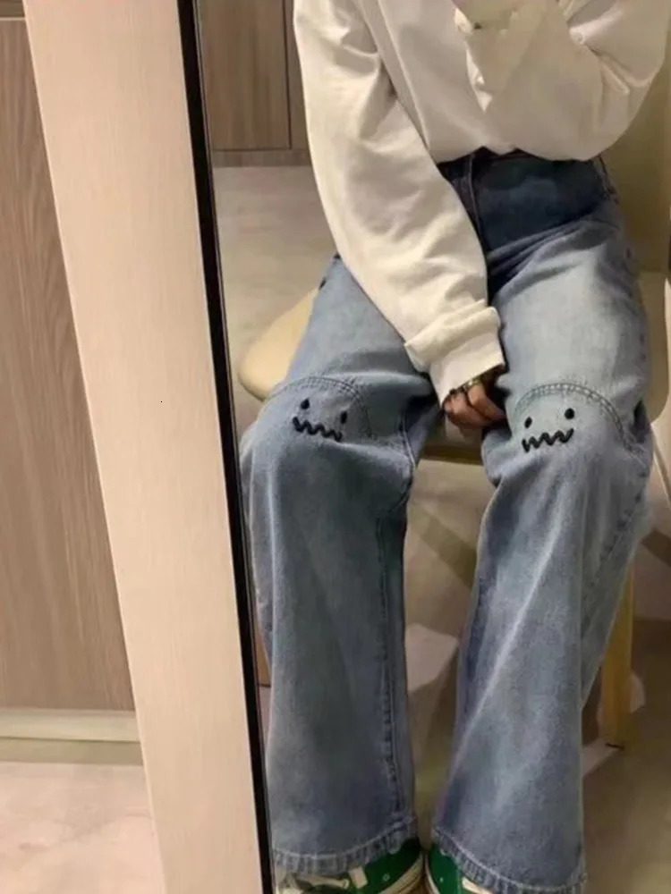 Women's Jeans Feynzz Fashion Ladies Jeans Personality Letter Jeans Hip Hop Street Trend Ruffian Handsome Trousers 231122