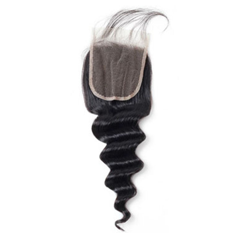 Loose Deep Lace Closure 4X4 Lace Size Brazilian Human Hair Yirubeauty 10-26inch Curly Top Closures