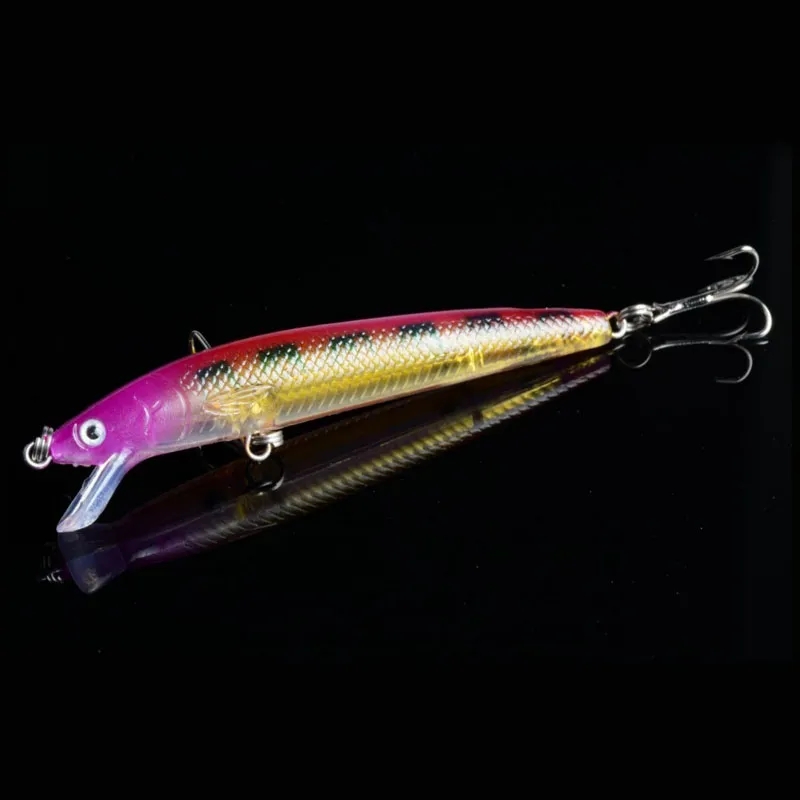 5 Colour 0.3 ounces 3.75 inches Plastic Minnow Fishing Lure Floating Rattles Bass Crankbait 3D Eyes Fish Lures