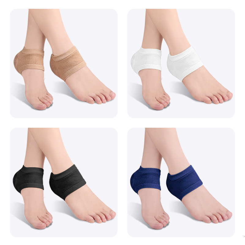 Shoe Parts Accessories Gel Silicone Heel Protector Sleeve Pads Cups Plantar Fasciitis Support Feet Care Skin Repair Cushion Halfyard Socks 230421