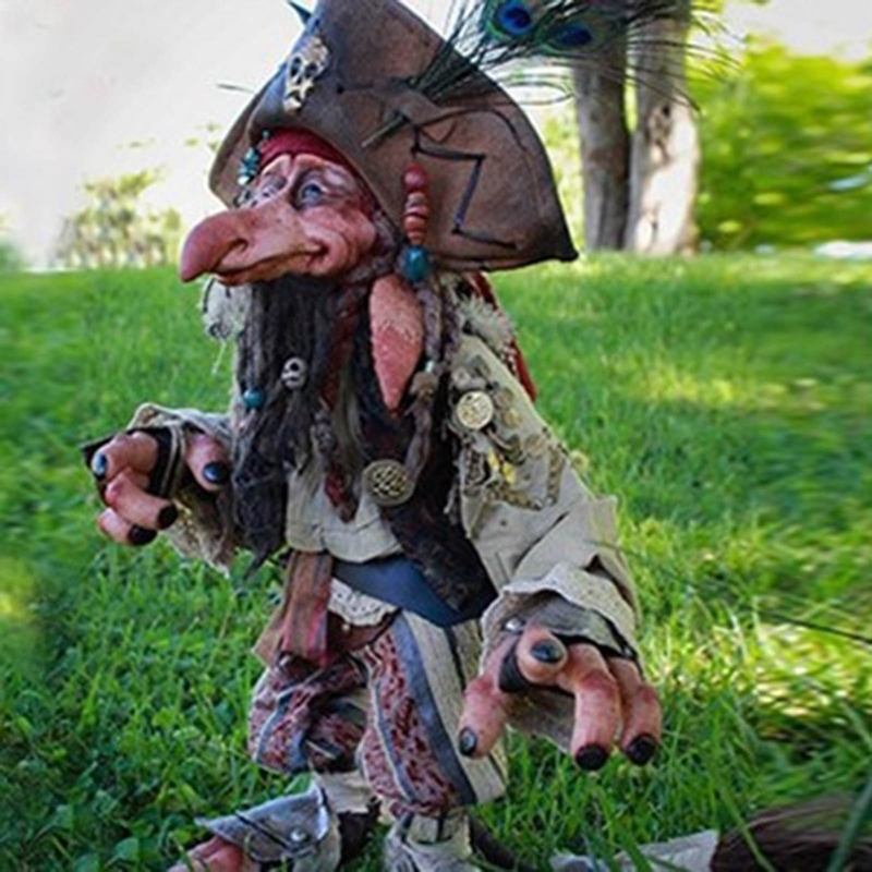 Garden Decorations Great Elf Ornament Gothic Vintage Halloween Sculpture Resin Goblin Character Statues for Indoor Outdoor Patio Lawn Decor 230422