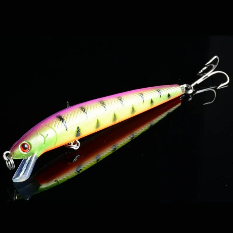 5 Colour 0.3 ounces 3.75 inches Plastic Minnow Fishing Lure Floating Rattles Bass Crankbait 3D Eyes Fish Lures