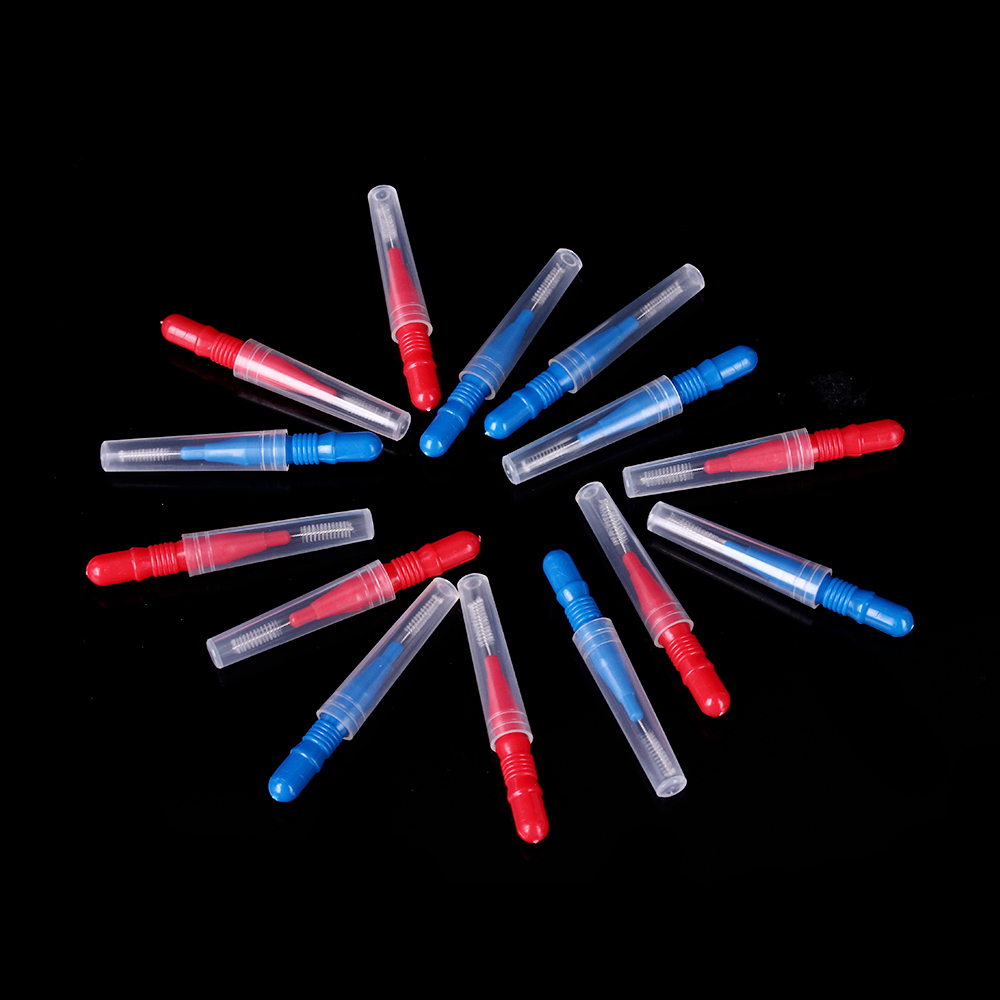 Dental Floss AZDENT 100pcs PushPull Interdental Brush Oral Toothpick Gum Tooth Orthodontic Wire Toothbrush 230421