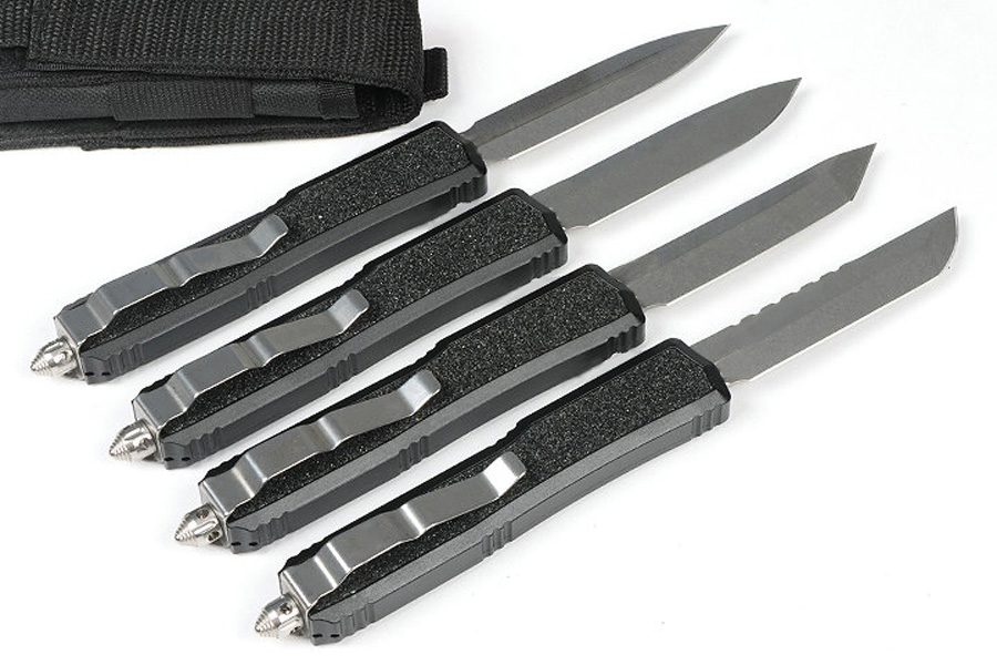 High End 7678 MT Tactical Knife D2 Steel Stone Wash Blade Black Aviation Aluminum Handle Outdoor EDC Pocket Knives with Nylon Bag and Repair Tool.