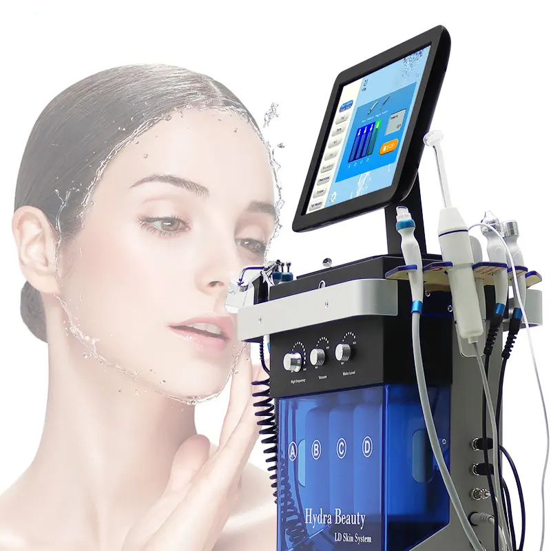 14-in-1 Skincare Diamond Cleaning and Whitening Skincare Machine Water Jet Aqua Faceal Dermabrasion Skin Care Machine SPA Beauty Salon