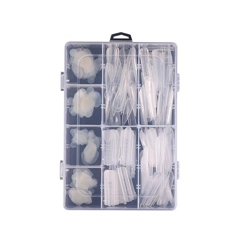 False Nails 288pcs/box French Forma Dual Sticker Silicone Pad Reuse Dual Nail Forms False Tips For Gel Extension Quick Building Manicure 231121