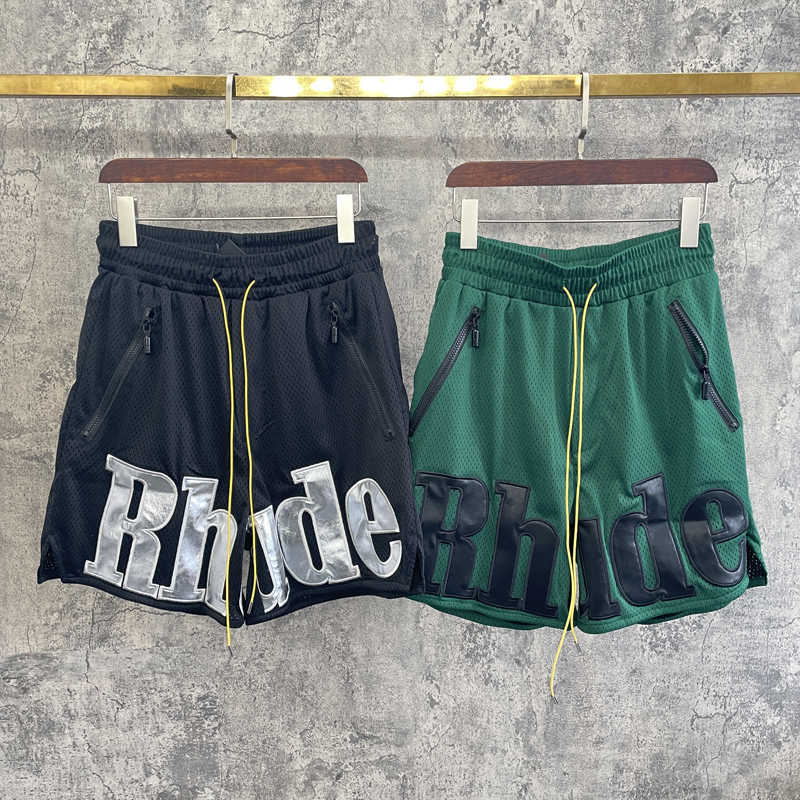 Designer Clothing Rhude Mesh Fabric Letter Leather Embroidered Letter Shorts Men's Five Point Sweatpants Straight Tube Couples Joggers Sportswear, Black
Designer Clothing Rhude Mesh Fabric Letter Leather Embroidered Letter Shorts Men's Five Point Sweatpants Straight Tube Couples Joggers Sportswear, Black