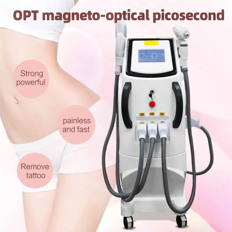 New Arrival Advanced OPT IPL Painless Hair Remove Nd Yag Pico Tattoo Eyebrow Washing RF Pore Shrinking Skin Rejuvenation 4 in 1 Multi Effect Apparatus