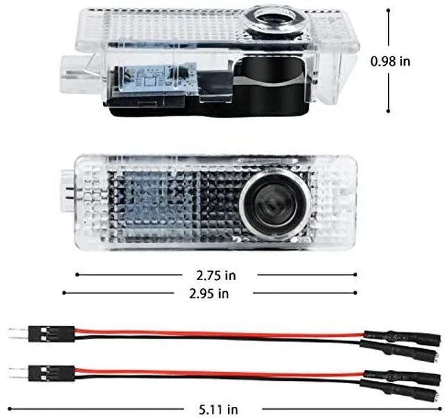 4pcs/Lot LED Car Door Light Projector Courtesy Laser Welcome Lights Lamps Accessories for Audi