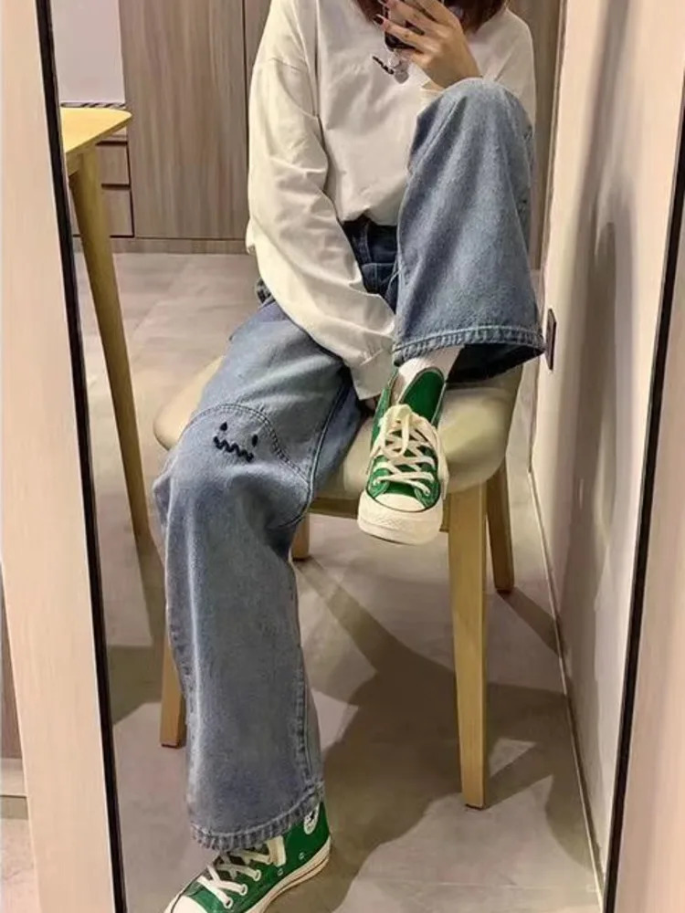 Women's Jeans Feynzz Fashion Ladies Jeans Personality Letter Jeans Hip Hop Street Trend Ruffian Handsome Trousers 231122