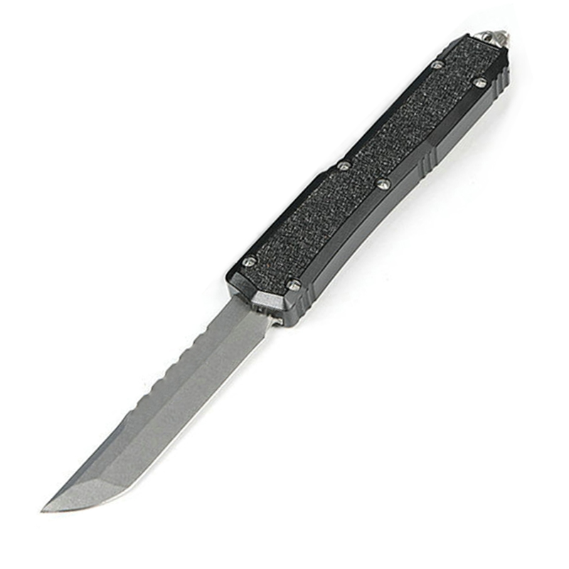 High End 7678 MT Tactical Knife D2 Steel Stone Wash Blade Black Aviation Aluminum Handle Outdoor EDC Pocket Knives with Nylon Bag and Repair Tool.
