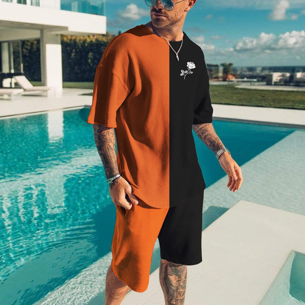Men's Tracksuits Male Summer Short Sleeve T Shirt Set O Neck Tracksuit 3D Printed Daily Casual Streetwear 2 Piece Oversized Sports Suit 230422
