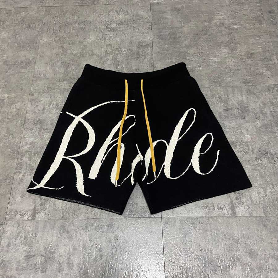 Designer Clothing Rhude American High Street Pocket Embossed Letter Knitted Drawstring Capris Men's Women's Loose Casual Shorts Couples Joggers Sportswear, Black
Designer Clothing Rhude American High Street Pocket Embossed Letter Knitted Drawstring Capris Men's Women's Loose Casual Shorts Couples Joggers Sportswear, Black