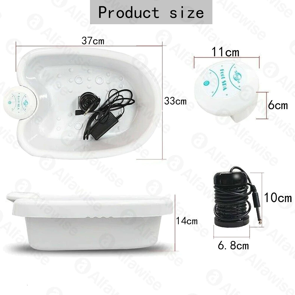 Foot Care Mini Detox Ionic Spa Bath Massager with Basin Cleanse FootBath Machine Electric Whirlpool Arrays Aqua 231121