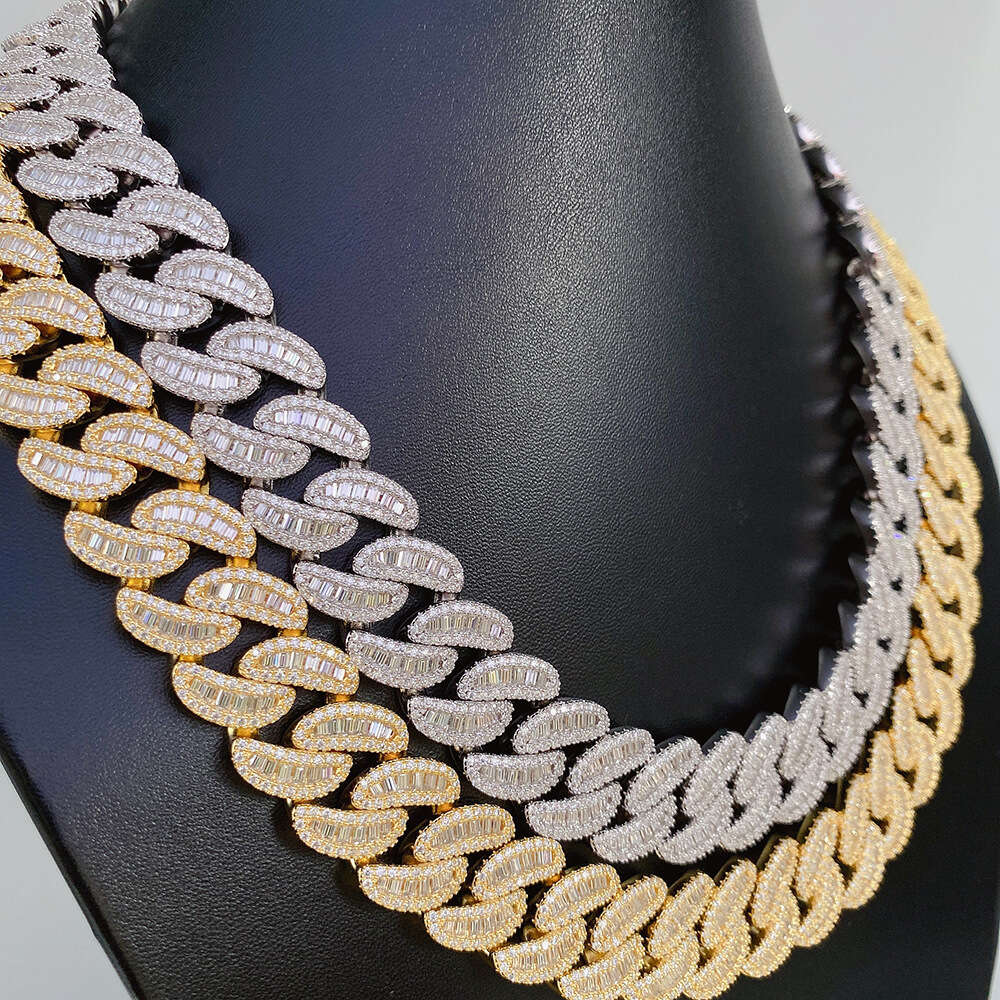 Pendant Necklaces YSYH Jewelry Hip hop 18mm Iced Out Sterg Sier Men Chains Necklace Dia Vvs1 Moissanite Cuban k Chain