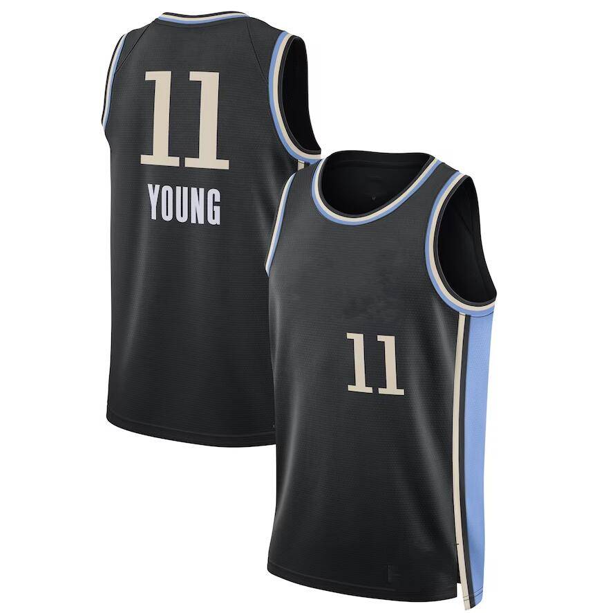 2023/24 11 Trae Young City Basketball Jerseys 5 Dejounte Murray Mens 55 Dikembe Mutombo 44 Pete Maravich Retro Shirt
