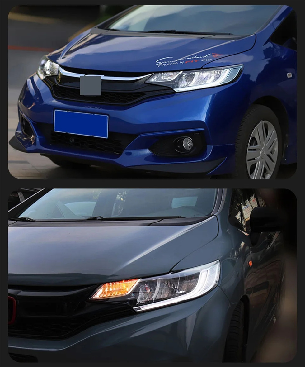 Auto Headlight For Honda Fit Jazz 2014-20 20 Wing Styling LED Headlights Daytime Lights DRL Signal Front Lamp