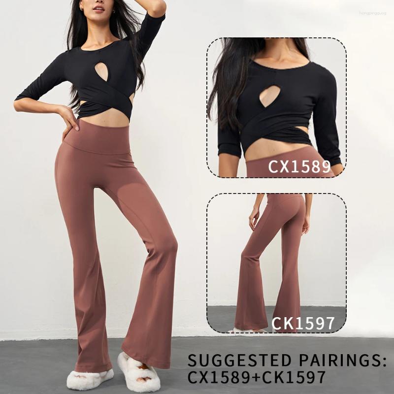 Yoga Flared Active Pants For Women Gym Push Up Leggings High Waist Workout Tights Sportswear Outfit | Fiess Clothing Collection