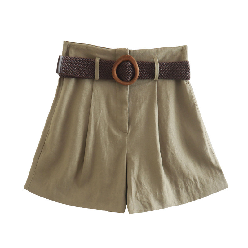 Camisoles Tanks TRAF WOMEN 2023 Fashion Front Button Flax Blending Waistcoat Vintage V Neck Sleeveless Female Outerwear Vest Tops Shorts Suit 230421