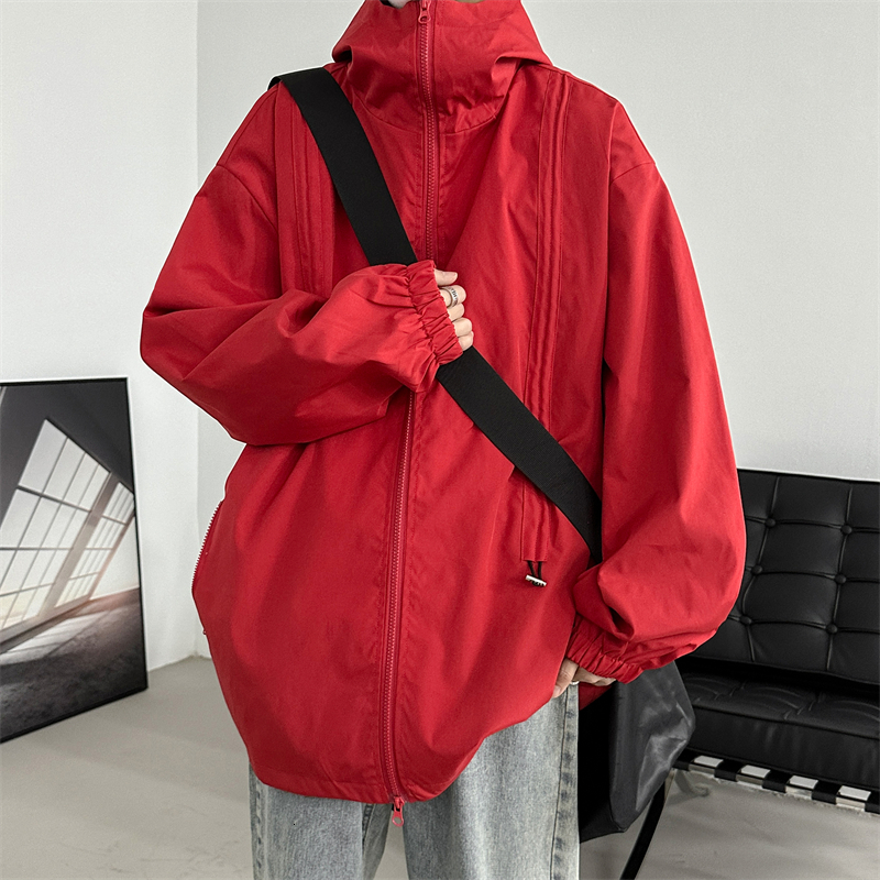 Men's Jackets Streetwear Spring Hooded Casual Jackets For Men Outdoor Black Windbreak Bomber Men's Jacket Coat 230422