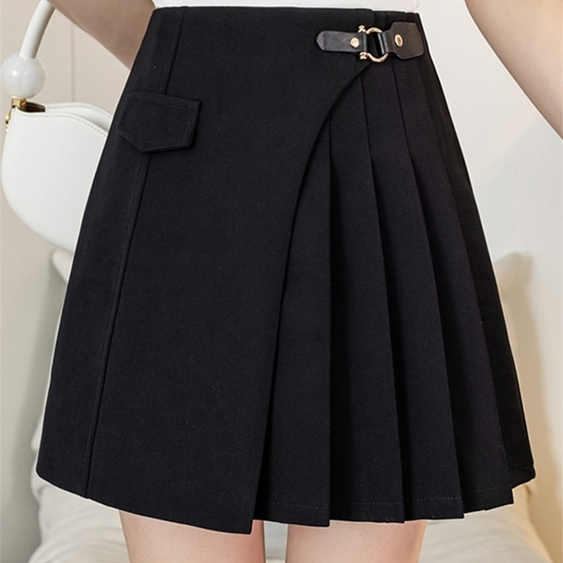 Skirts Women High Waist Shorts Skirts Summer Korean Style Streetwear All-match Ladies Elegant A-line Pleated Skirt W1072 230422