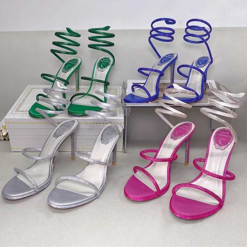 Sandals High Heels Dress Shoes Sandal Luxury Designer Crystal Ankle Strap Winding 10Mm Fashionable Stiletto Heel For Womens Rene Caovilla 35-43Sizeh, Ivory
Sandals High Heels Dress Shoes Sandal Luxury Designer Crystal Ankle Strap Winding 10Mm Fashionable Stiletto Heel For Womens Rene Caovilla 35-43Sizeh, Ivory