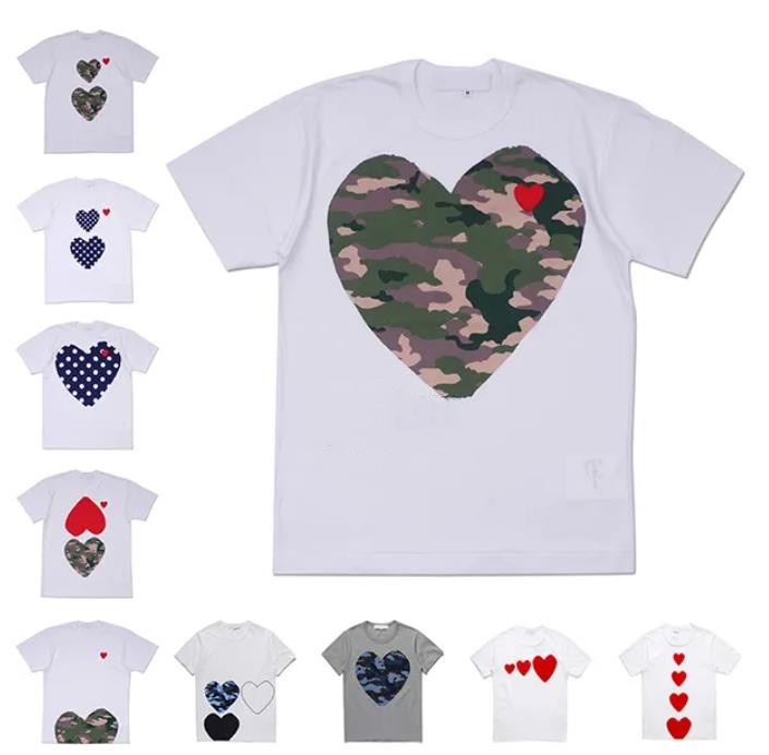 23ss Summer Mens T-Shirts T Shirt Short sleeve Womens Badge Embroidery heart short sleeve Red heart, 21 
23ss Summer Mens T-Shirts T Shirt Short sleeve Womens Badge Embroidery heart short sleeve Red heart, 21