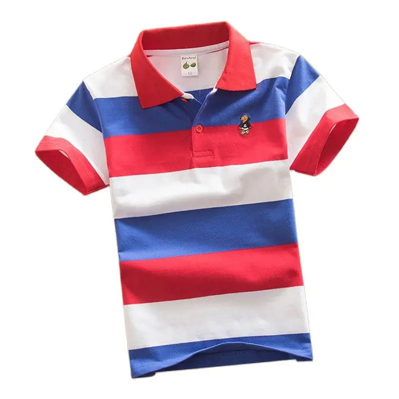 Polos Teenagers Children T-shirt Summer Boys Girls Short Sleeve Tops Sport Polo Shirt Kids School Costume Children 3-15 Years 231122
