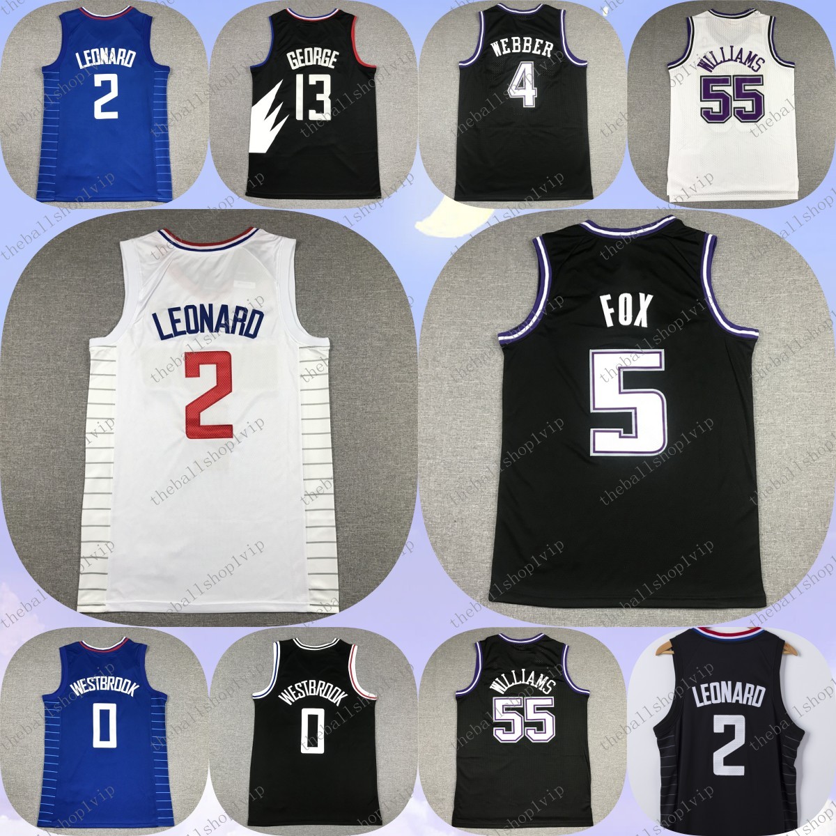 Mens basketball jerseys 5 Fox 55 Williams 4 Webber 2 Leonard 13 George 0 Westbrook Sport Breathable sleeveless jersey 2022 2023 New Men jerseys
Mens basketball jerseys 5 Fox 55 Williams 4 Webber 2 Leonard 13 George 0 Westbrook Sport Breathable sleeveless jersey 2022 2023 New Men jerseys