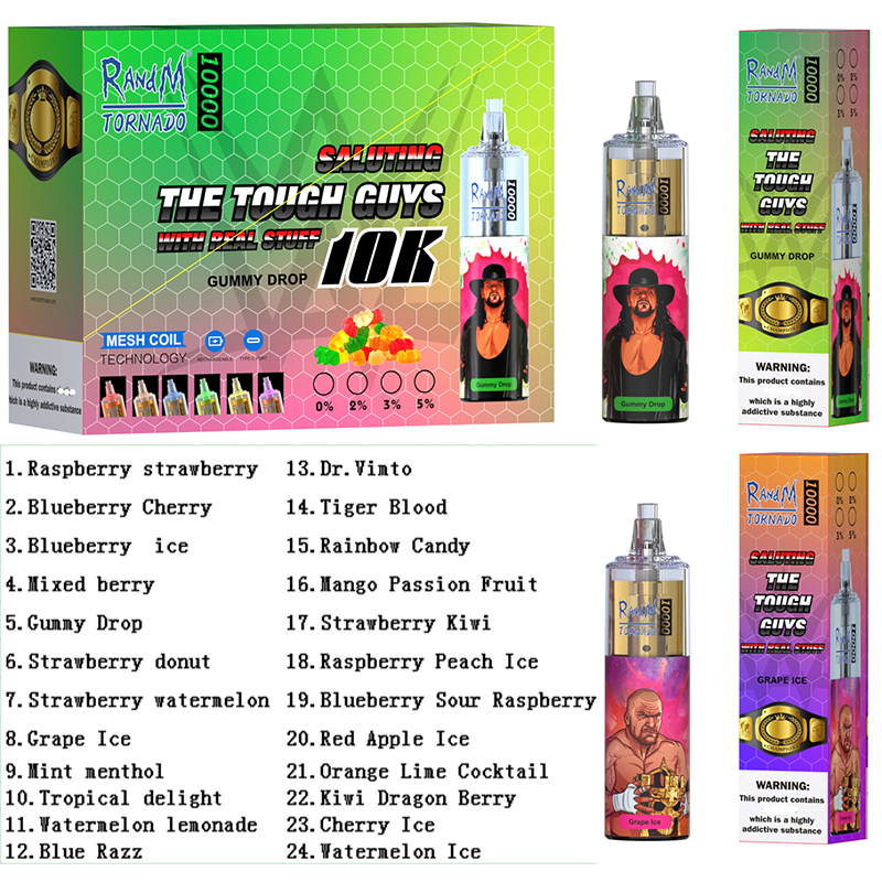 Original RandM Tornado 10000 Puffs Disposable Vape Pen E Cigarette 1000 Mah Rechargeable Battery Airflow Control Mesh Coil 10K 20ml Prefilled Pod 24 Flavors
Original RandM Tornado 10000 Puffs Disposable Vape Pen E Cigarette 1000 Mah Rechargeable Battery Airflow Control Mesh Coil 10K 20ml Prefilled Pod 24 Flavors