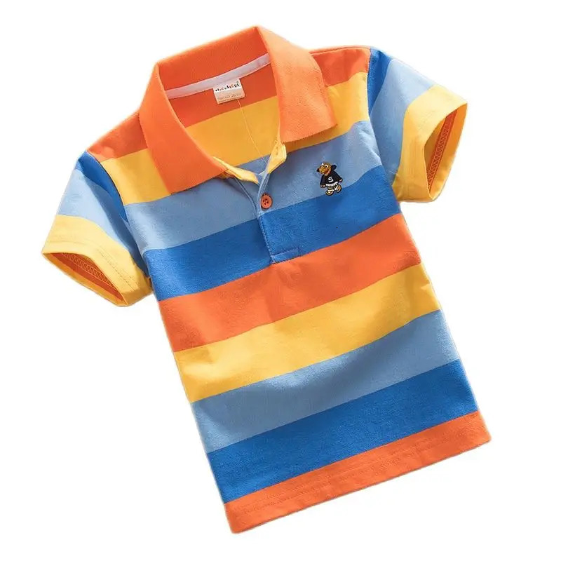 Polos Teenagers Children T-shirt Summer Boys Girls Short Sleeve Tops Sport Polo Shirt Kids School Costume Children 3-15 Years 231122