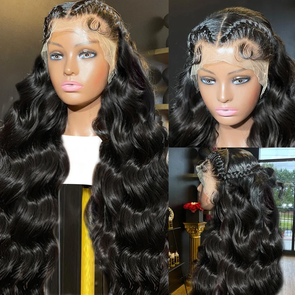 Peruvian Hair HD 13X4 Transparent Body Wave Lace Frontal Wig Lace Front Simulation Human Hair Wig Ready To Wear Go Glueless Wig 250 Density