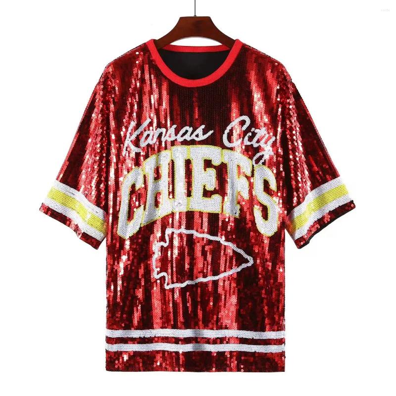 Casual Dresses Women Tunic Tops Red designer Sequin Shirt Dress