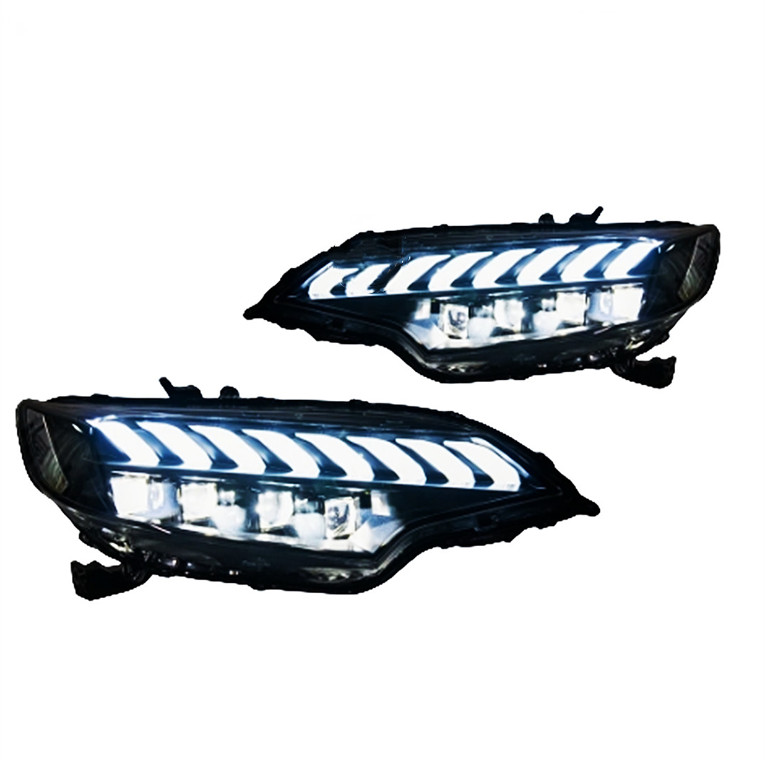 Car Modified Front Light For Honda FIT JAZZ 2014-20 20 Headlights Assembly LED Lens DRL Red Evil Eye Hid Bi Xenon Lights