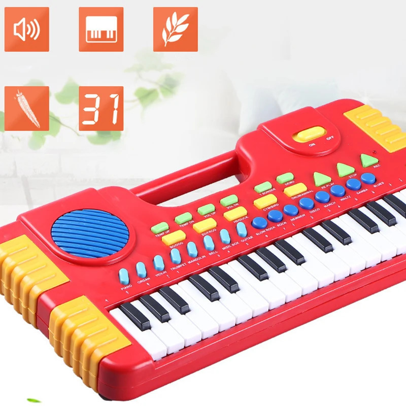 Keyboards Piano 31 Keys Kids Baby Musical Toys Children Portable Instrument Electronic Keyboard Educational for Girl 231122