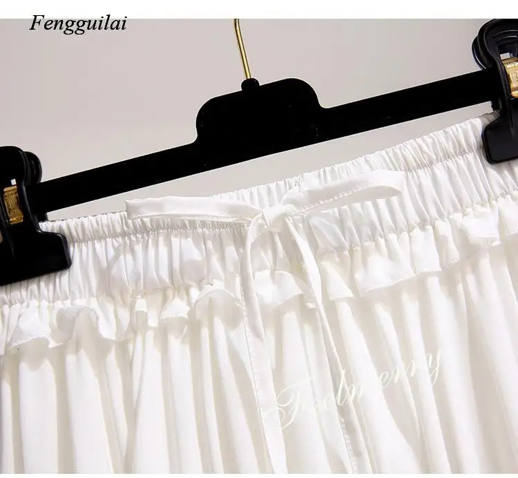 Skirts White Black Chiffon Summer Shorts Skirt Women Fashion Korean High Waist Tutu Pleated Mini Aesthetic Skirt Female 231121