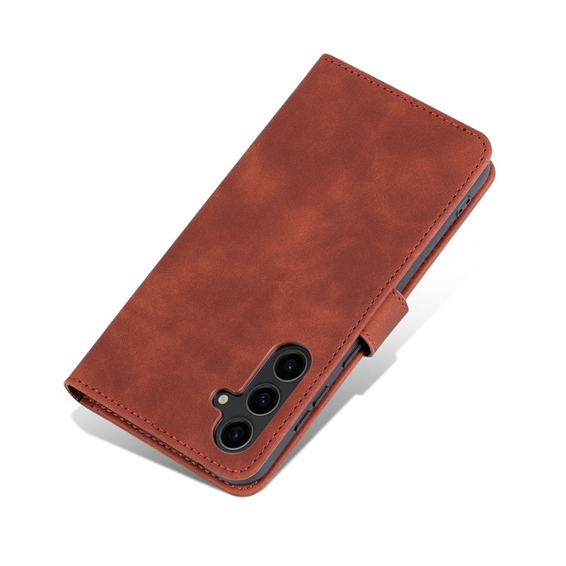 Business PU Leather Wallet Cases For Samsung S25 A56 A36 A26 A16 A06 S24 Plus S23 FE S22 Ultra A05 A05S A15 A54 A25 Plain Credit Card Slot Holder Magn