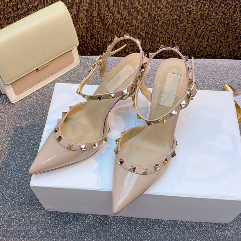 Designer dress shoes Women High Heel Shoes Brand Rivets Summer Sandals Ankle Strap Pumps Luxury Genuine Leather 6cm 8cm 10cm Ladies Fashion Wedding Shoes With box, Color # 11
Designer dress shoes Women High Heel Shoes Brand Rivets Summer Sandals Ankle Strap Pumps Luxury Genuine Leather 6cm 8cm 10cm Ladies Fashion Wedding Shoes With box, Color # 11