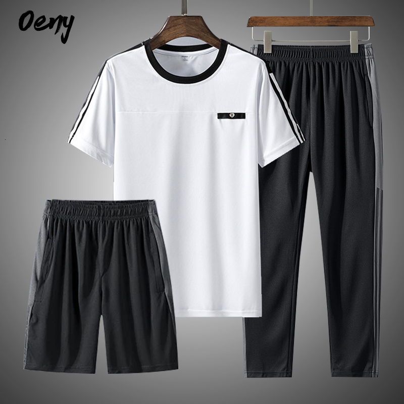 Men's Tracksuits Tracksuit Men T ShitstrousersShorts 3 Piece Sets Men Sweat Suit Jogger Set Sport Summer Men Suits Mens Fashion Clothing Trends 2