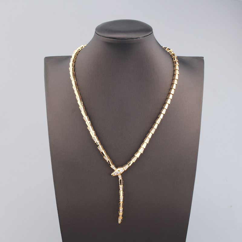 Other Silver Choker Necklace for Women Gold Chunky Long Chain Snake Pendant Bohemian Style Rhodium Plated 2024 Wedding Gift S25315